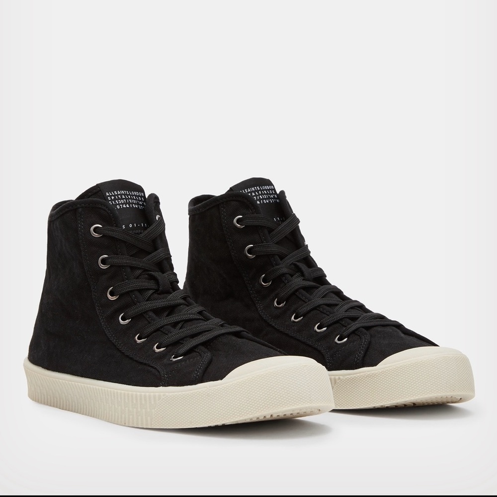 AllSaints Sneakers Max High Top Mens Black Size 44 / 11